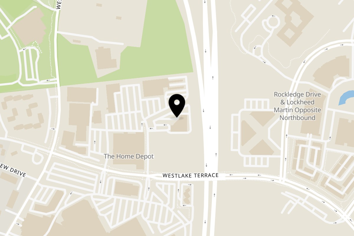 Map showing the location of Golden Fig Café, Bakery, & Ice Cream Shop on 10411 Motor City Dr in Bethesda